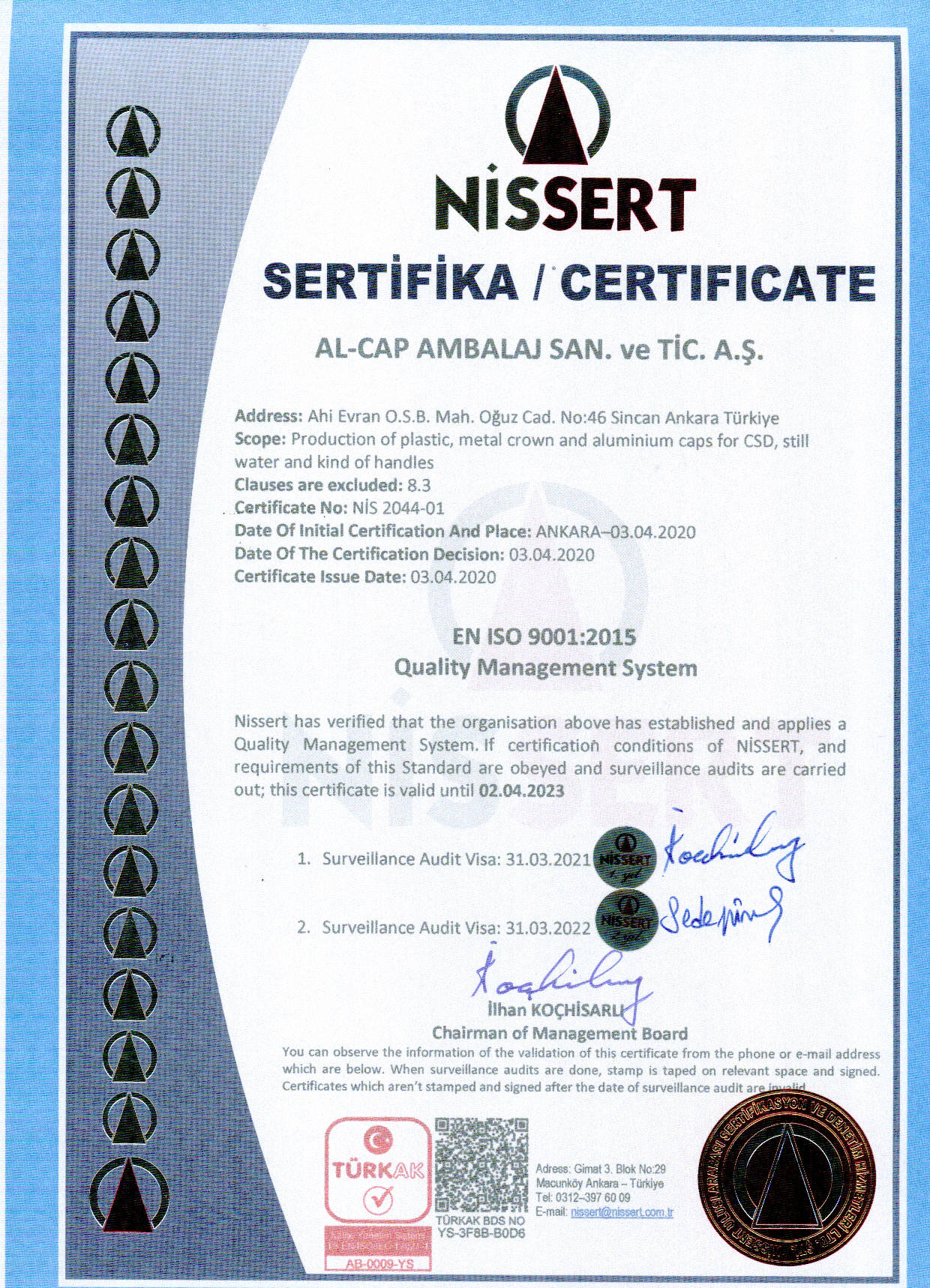 ISO 9001 2015 EN NISSERT3